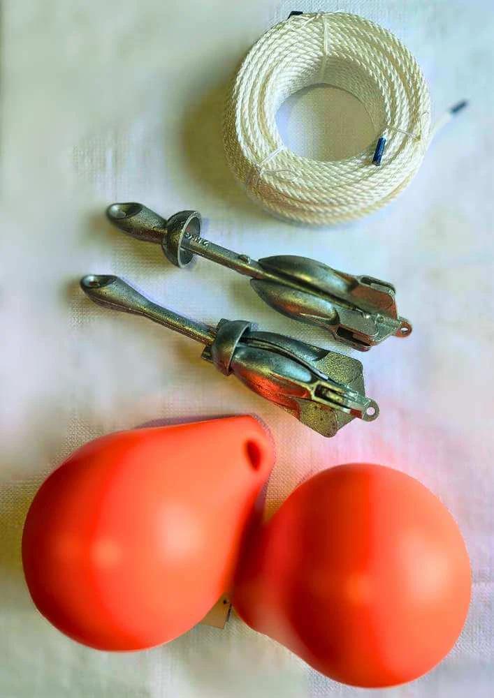 Combo 40m Fishing Net Buoy Anchor 2.5kg Coll